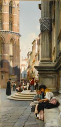 Die Kirche der Frari und Schule von San Rocco, Venedig, 1892